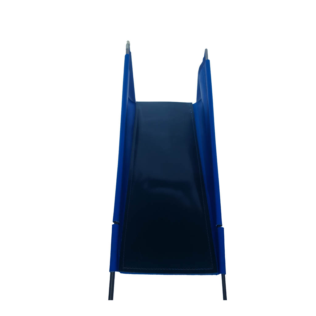 Vista frontal de la bajada plegable en posición armada.